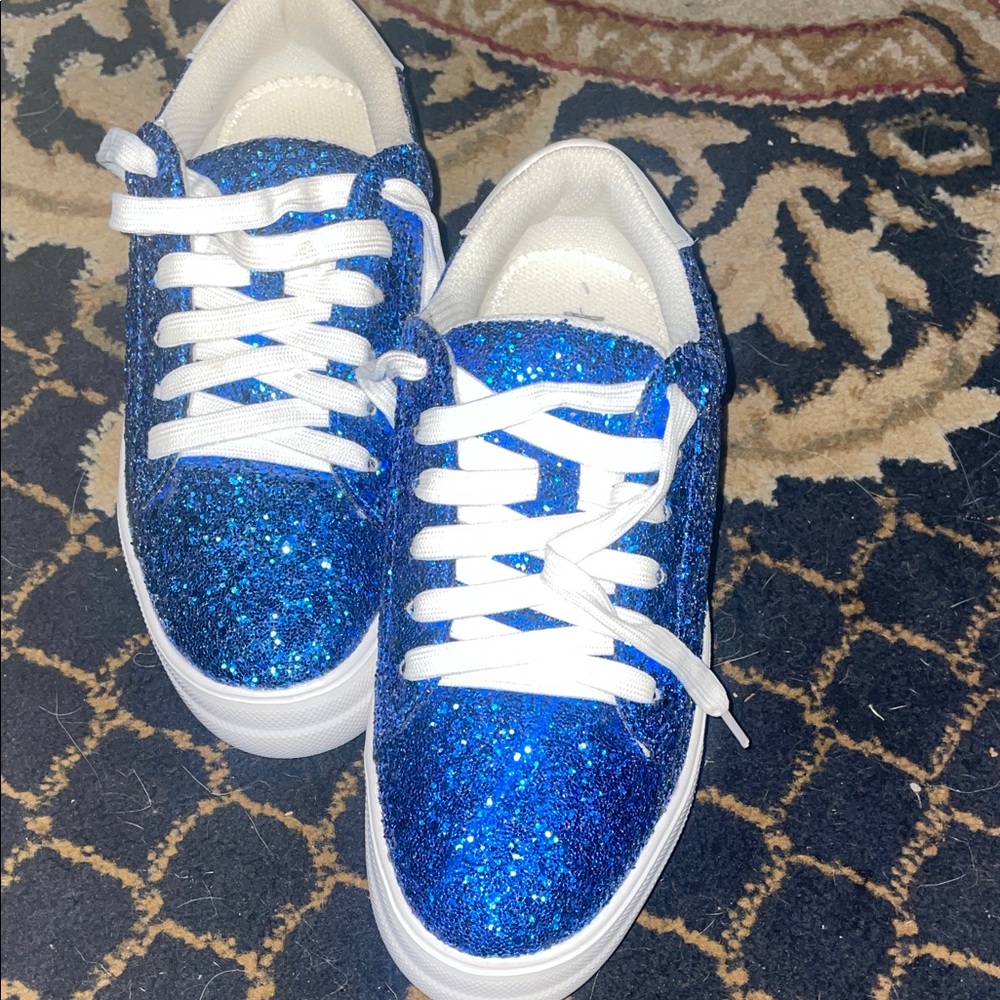 Corkys Blue Glitter Sneakers